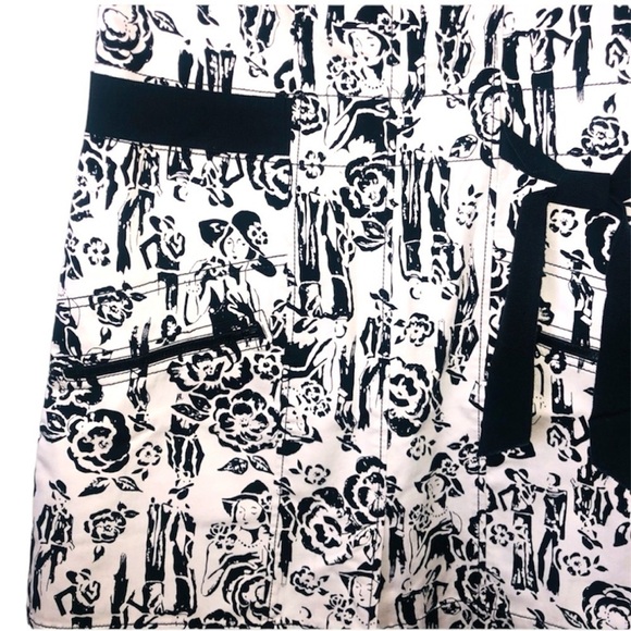 Vintage Rickie Freeman Teri Jon Parisian Woman in Paris Graphic Dress size 2 - Picture 4 of 12